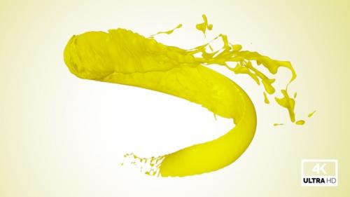 Videohive - Vortex Splash Of Yellow Paint V1 - 32277045 - 32277045