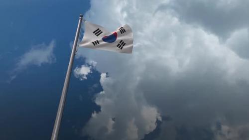 Videohive - South Korea Flag Waving 2K - 32281378 - 32281378