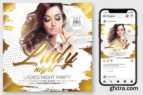 CreativeMarket - Ladies Night Flyer 4176024