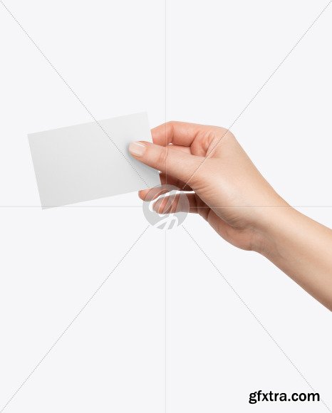 Business Card in a Hand Mockup 82593