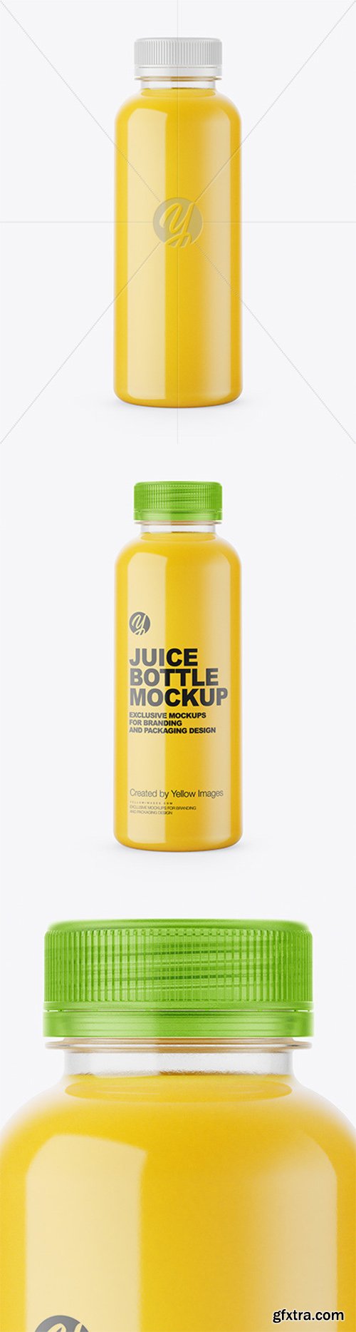 Clear Bottle with Orange Juice Mockup 82132