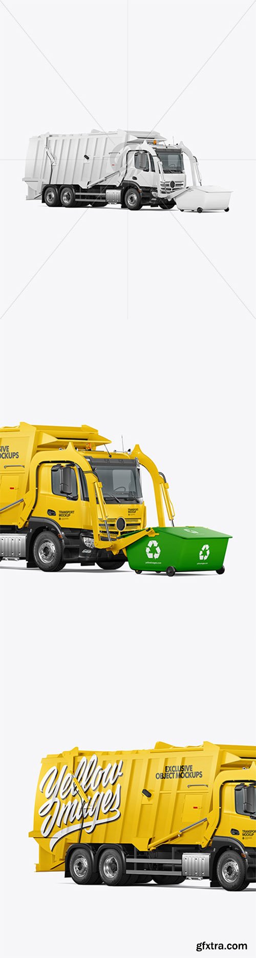 Download Garbage Truck Mockup - Half Side View 82240 » GFxtra