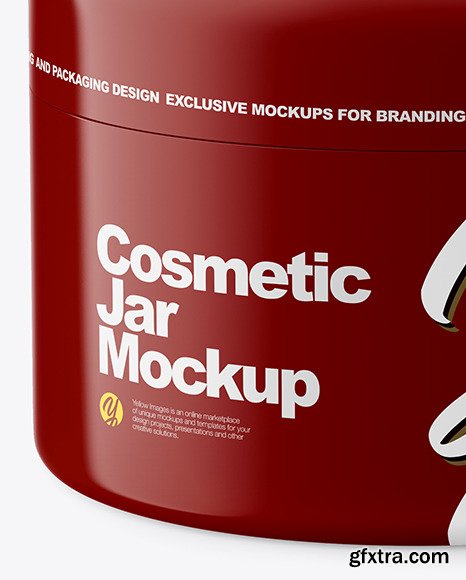 Glossy Cosmetic Jar Mockup 82602