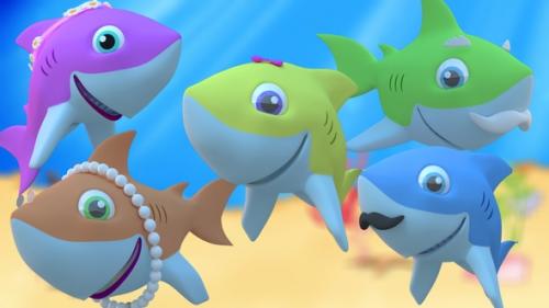 Videohive - 5 Cartoon Sharks Family Pack - 32283869 - 32283869