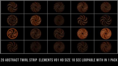 Videohive - Twirl Strips Element Pack V01 - 32286184 - 32286184