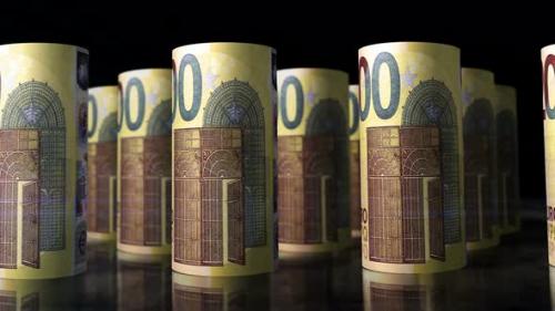 Videohive - Euro money banknotes rolls seamless loop - 32288862 - 32288862