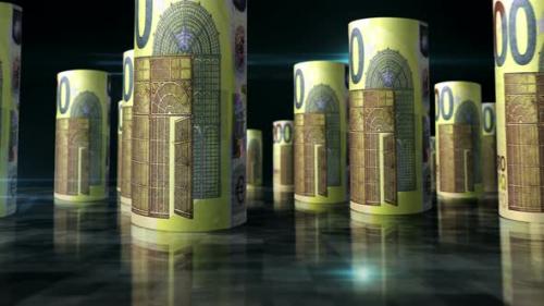 Videohive - Euro money banknotes rolls seamless loop - 32288877 - 32288877