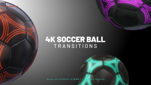 Videohive - Soccer Ball Transitions 4K - Dark - 32289456 - 32289456