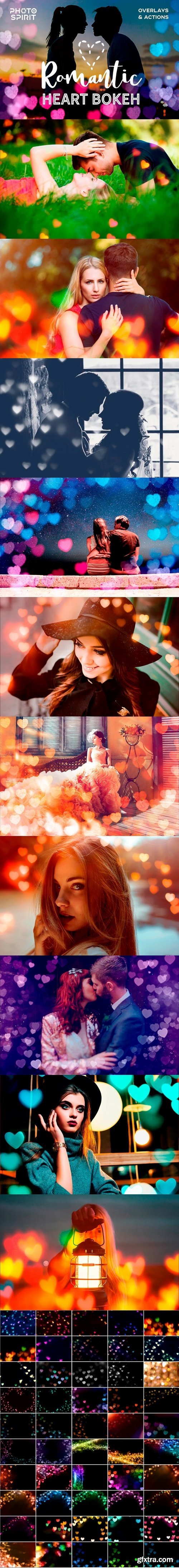 Romantic Heart Bokeh Photo Overlays