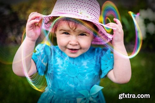 40 Rainbow Waves Photo Overlays