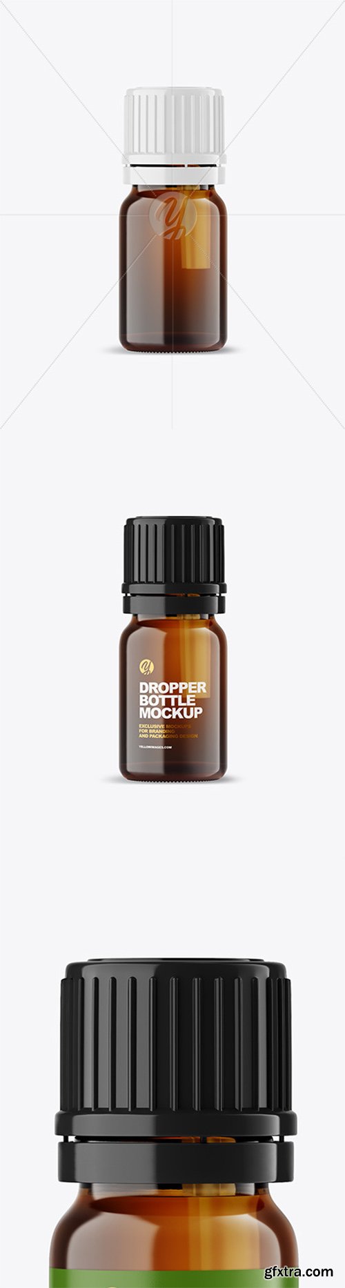 Amber Glass Dropper Bottle Mockup 79524