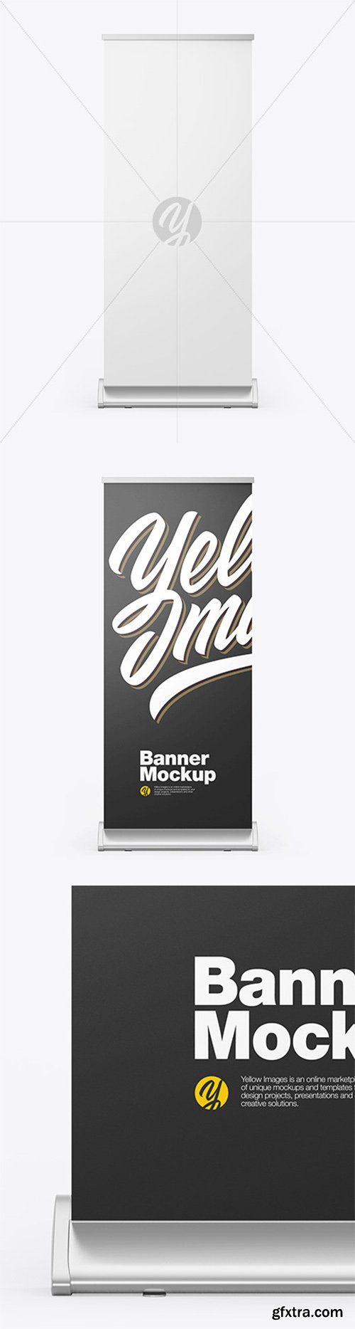 Metallic Roll-up Banner Mockup 79392