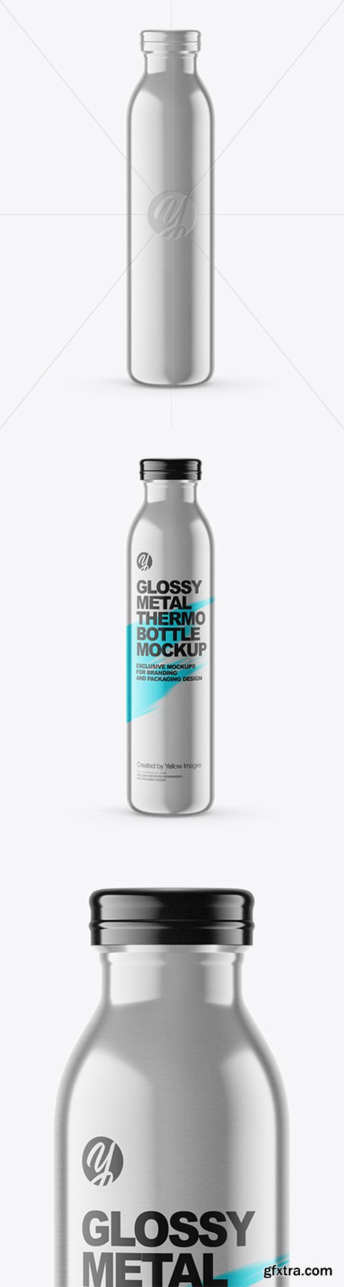 Metallic Thermo Bottle Mockup 77352