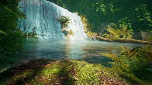 Videohive - Waterfall in a forest 4K - 32291241 - 32291241