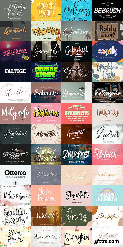 48 Awesome Fonts Bundle Vol.4