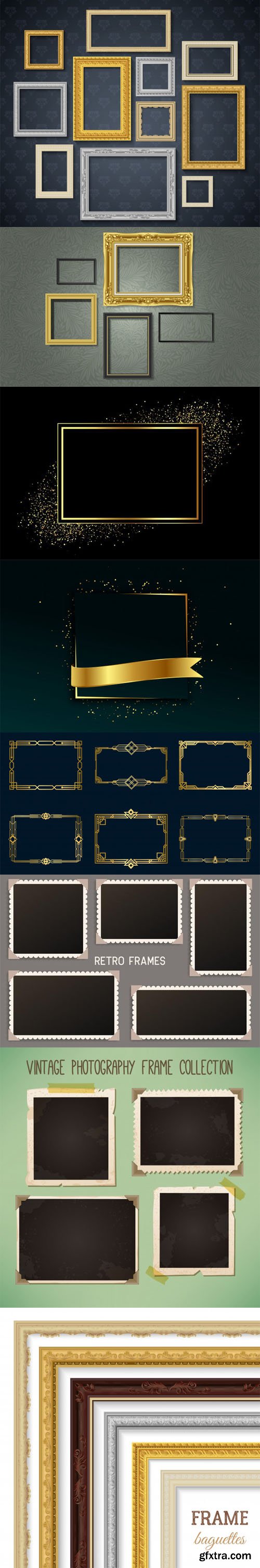 10 Realistic Photo Frames Vector Templates