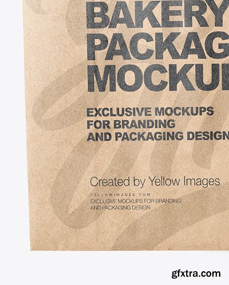 Kraft Paper Bag with Burger Bun Mockup 83429