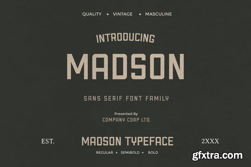 CM - Madson - Masculine modern Typeface 6169910