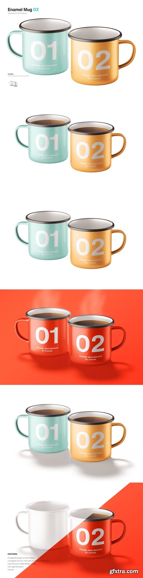 Enamel Camper Mug Mockup