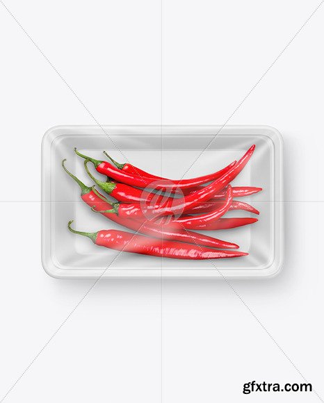 Plastic Tray W/ Chili Peppers Mockup 80929