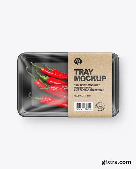 Plastic Tray W/ Chili Peppers Mockup 80929