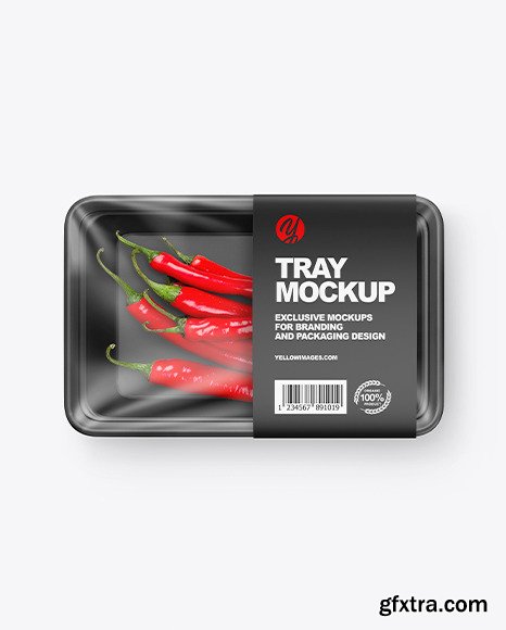 Plastic Tray W/ Chili Peppers Mockup 80929