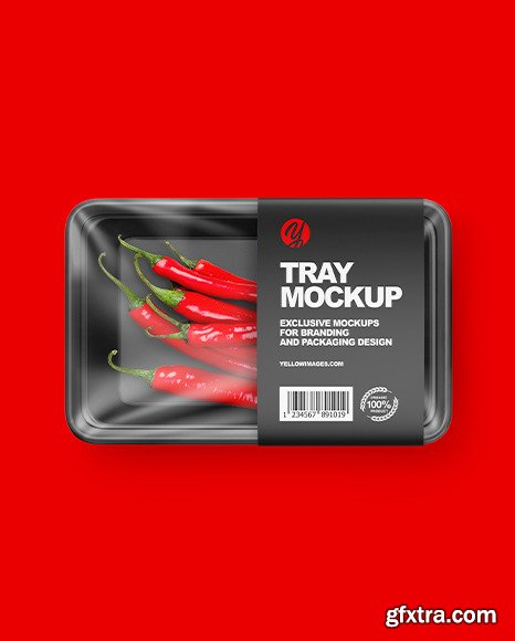 Plastic Tray W/ Chili Peppers Mockup 80929