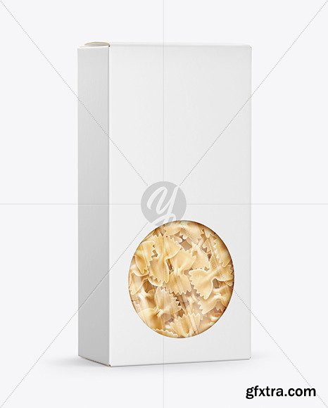 Paper Box with Farfalle Pasta Mockup 69152