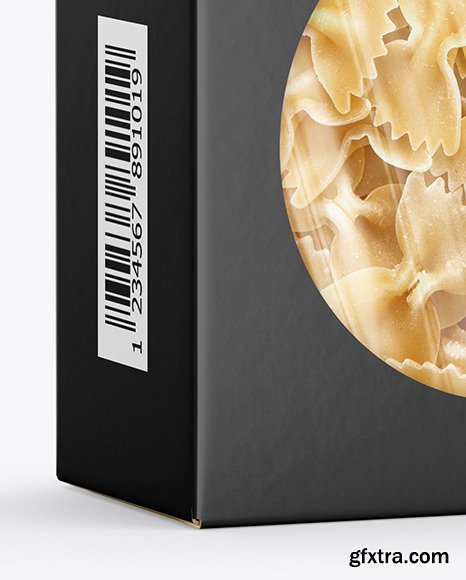 Paper Box with Farfalle Pasta Mockup 69152