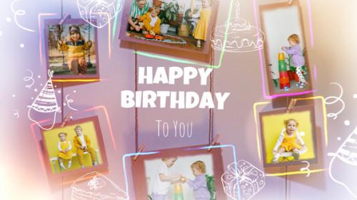 Videohive - Happy Birthday Photo Frames - 32068436 - 32068436