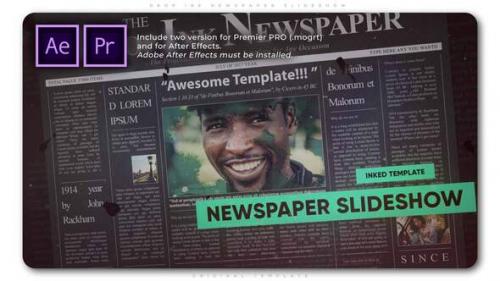 Videohive - Drop Ink Newspaper Slideshow - 32298997 - 32298997