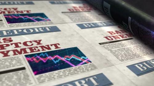 Videohive - The bull market back and business growth up newspaper printing press - 32316005 - 32316005