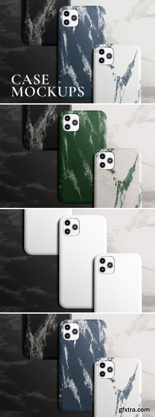 Editable marble phone case mockup