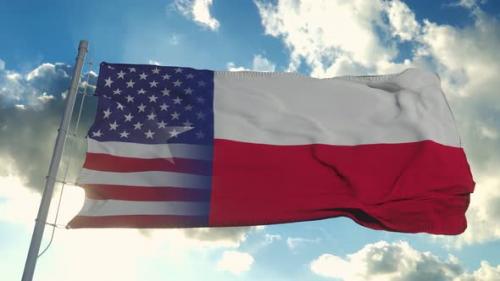 Videohive - Flag of USA and Texas State - 32309806 - 32309806