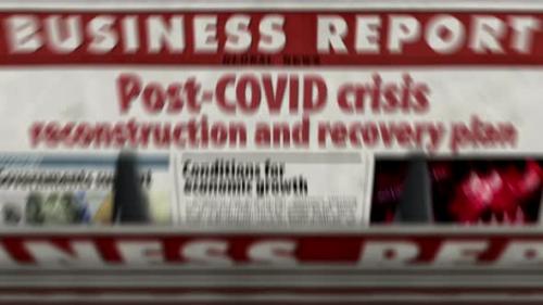 Videohive - Post-COVID crisis reconstruction and recovery plan newspaper printing press - 32315667 - 32315667