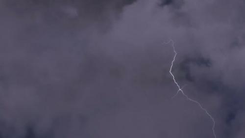 Videohive - Airplane Flying Steadily Through a Severe Lightning Storm, Thunder Clash Sounds - 24681735 - 24681735