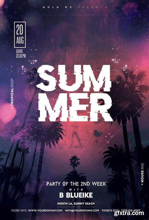 Summer Club Party - Premium flyer psd template