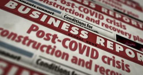 Videohive - Post-COVID crisis reconstruction and recovery plan newspaper printing press - 32337868 - 32337868