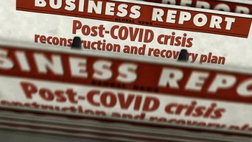 Videohive - Post-COVID crisis reconstruction and recovery plan newspaper printing press - 32337869 - 32337869