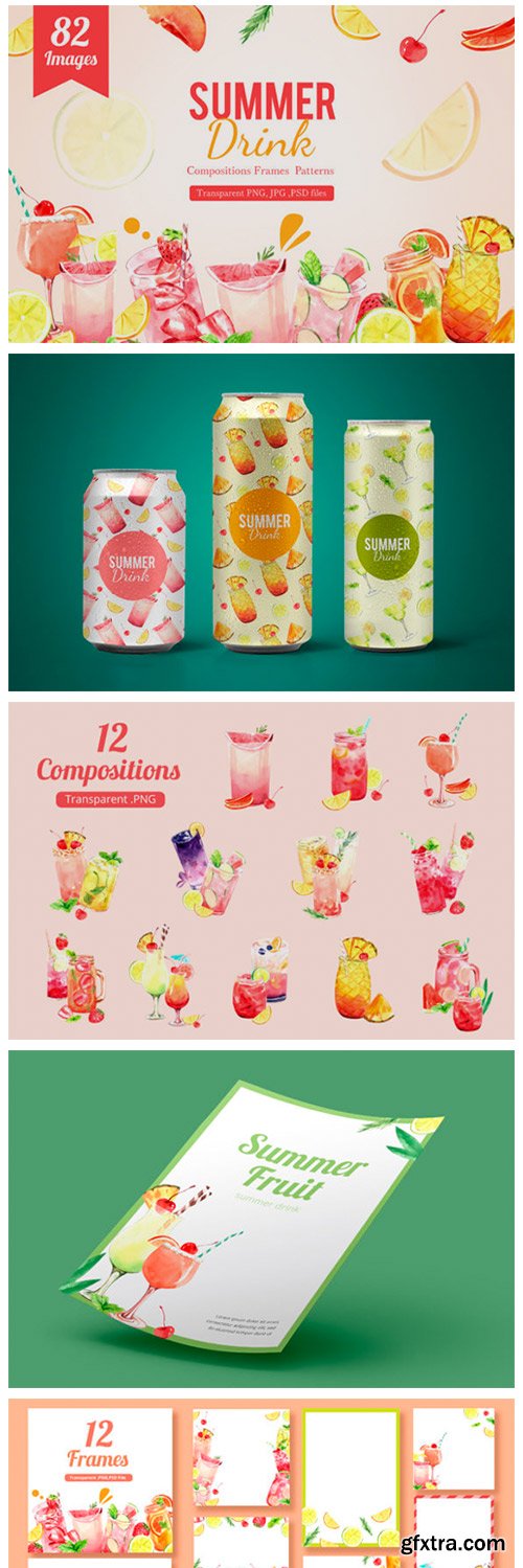 Refreshing Summer Drinks, Mocktails 12143771