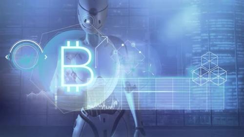 Videohive - Video About Cryptocurrency Trading Using Robots HD - 32323301 - 32323301