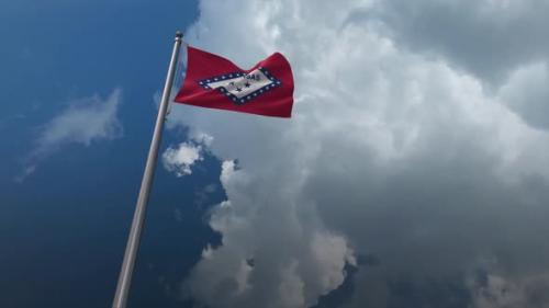 Videohive - Arkansas State Flag Waving 2K - 32325287 - 32325287