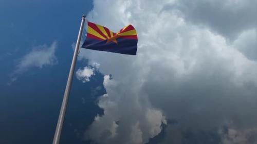 Videohive - Arizona State Flag Waving 4K - 32325288 - 32325288