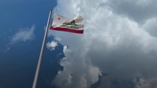 Videohive - California State Flag Waving 4K - 32325290 - 32325290