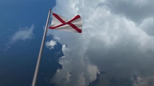 Videohive - Alabama State Flag Waving 2K - 32325294 - 32325294