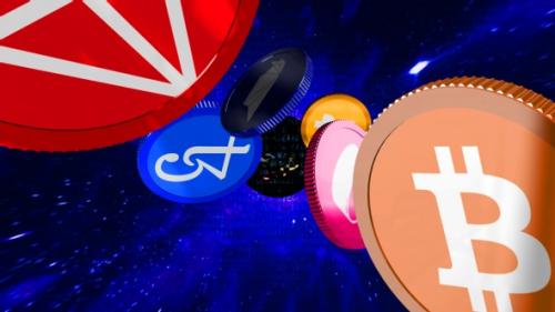 Videohive - Black Hole Of Blockchain. Cryptocurrency NFT Art - 32328140 - 32328140