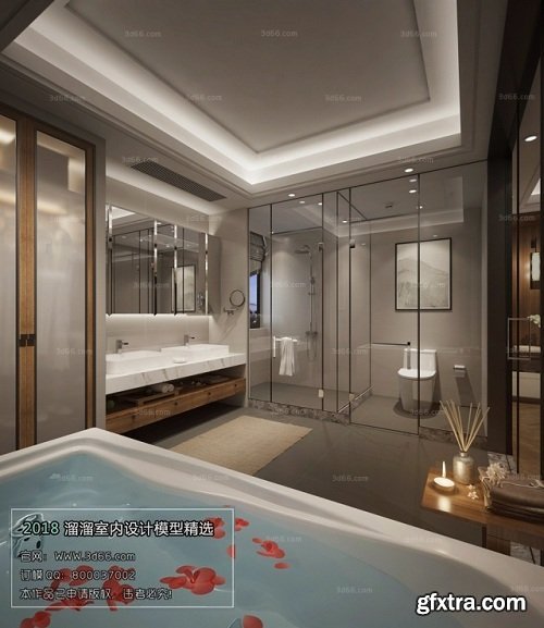 Modern Bathroom Interior Scene 13