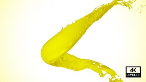 Videohive - Vortex Splash Of Yellow Paint V4 - 32321133 - 32321133