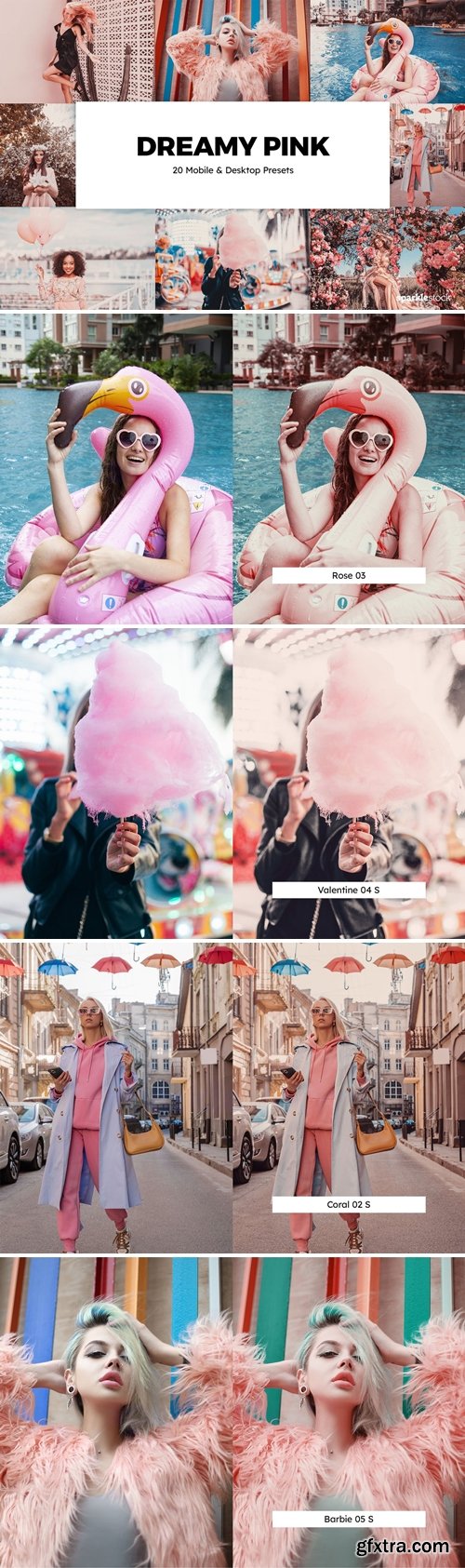 20 Dreamy Pink Lightroom Presets & LUTs