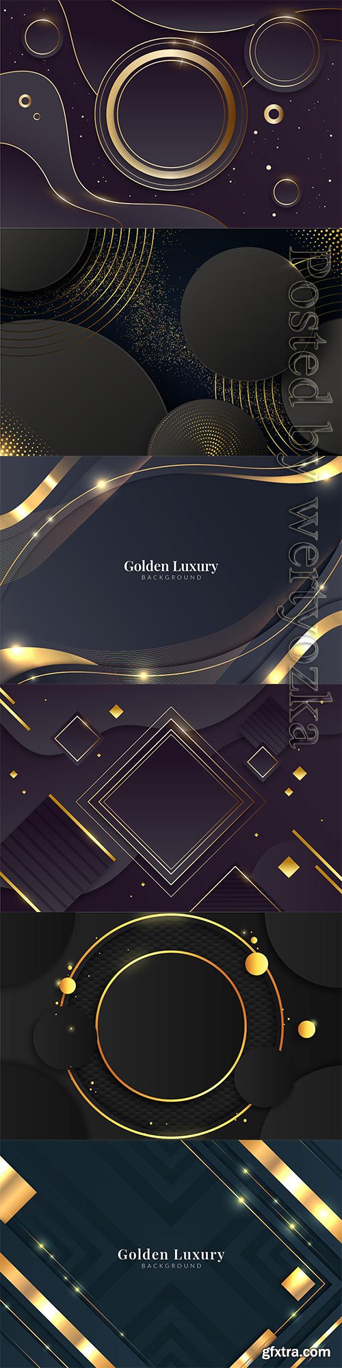 Gold and black geometric vector background